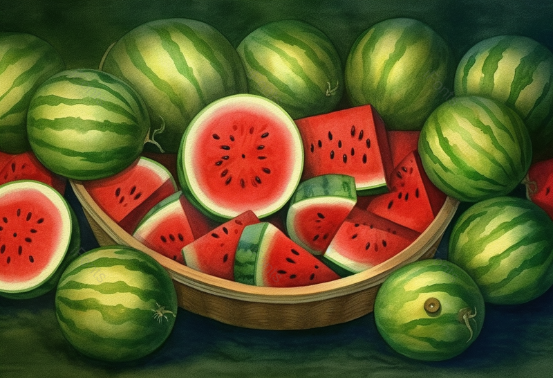 夏季吃西瓜创意设计背景,插画/手绘图,插画/手绘图库,插画/手绘图下载,插画/手绘